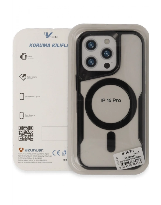 Newface iPhone 16 Pro Max Kılıf Boyi Magsafe Silikon Kapak - Kahverengi