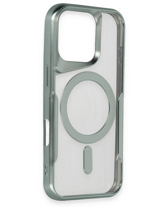 Newface iPhone 16 Pro Max Kılıf Boyi Magsafe Silikon Kapak - Titan Gri