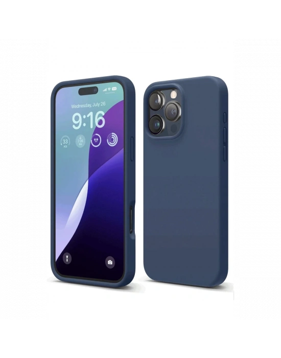 Newface iPhone 16 Pro Max Kılıf First Silikon - Lacivert