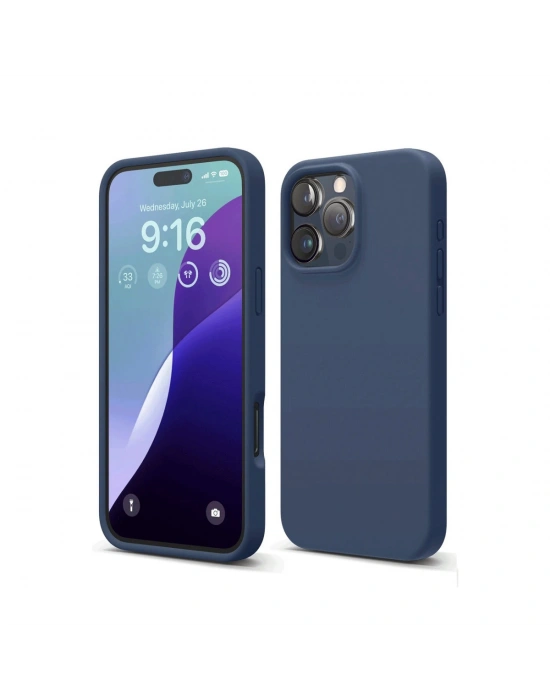 Newface iPhone 16 Pro Max Kılıf First Silikon - Lacivert