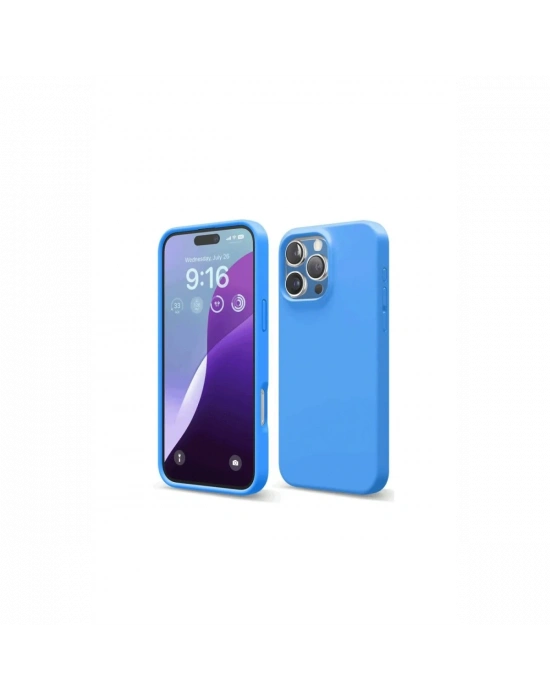 Newface iPhone 16 Pro Max Kılıf First Silikon - Mavi