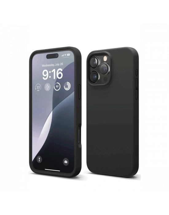 Newface iPhone 16 Pro Max Kılıf First Silikon - Siyah