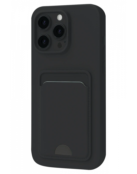 Newface iPhone 16 Pro Max Kılıf Kelvin Kartvizitli Silikon - Siyah