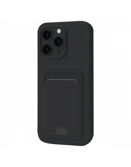 Newface iPhone 16 Pro Max Kılıf Kelvin Kartvizitli Silikon - Siyah