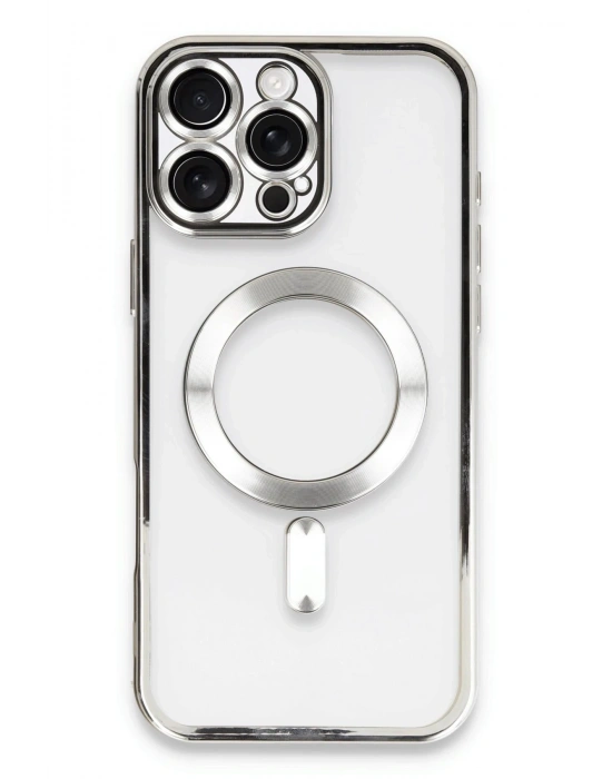 Newface iPhone 16 Pro Max Kılıf Kross Magneticsafe Kapak - Gümüş