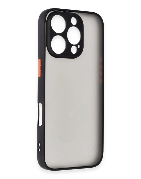 Newface iPhone 16 Pro Max Kılıf Montreal Silikon Kapak - Siyah