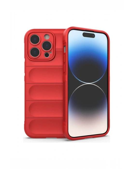 Newface iPhone 16 Pro Max Kılıf Optimum Silikon - Kırmızı