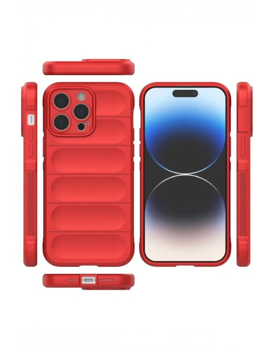 Newface iPhone 16 Pro Max Kılıf Optimum Silikon - Kırmızı