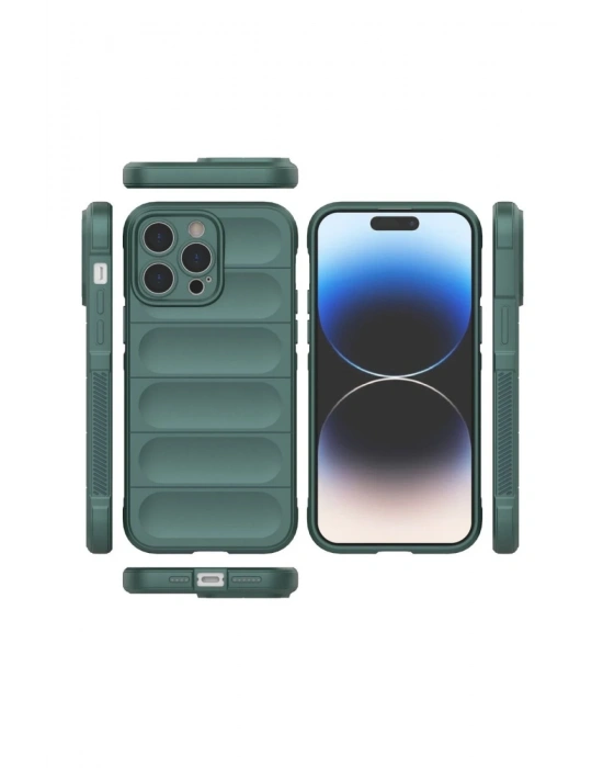 Newface iPhone 16 Pro Max Kılıf Optimum Silikon - Koyu Yeşil