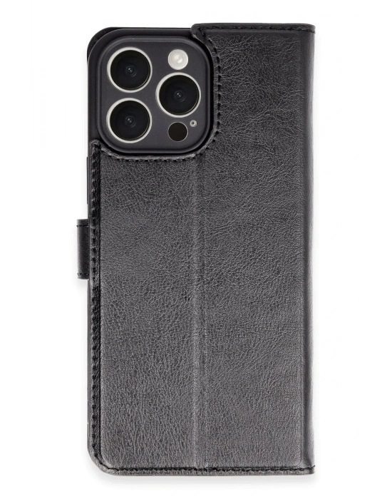 Newface iPhone 16 Pro Max Kılıf Trend S Plus Kapaklı Kılıf - Siyah