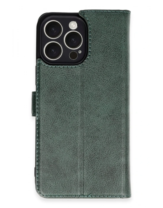 Newface iPhone 16 Pro Max Kılıf Trend S Plus Kapaklı Kılıf - Yeşil