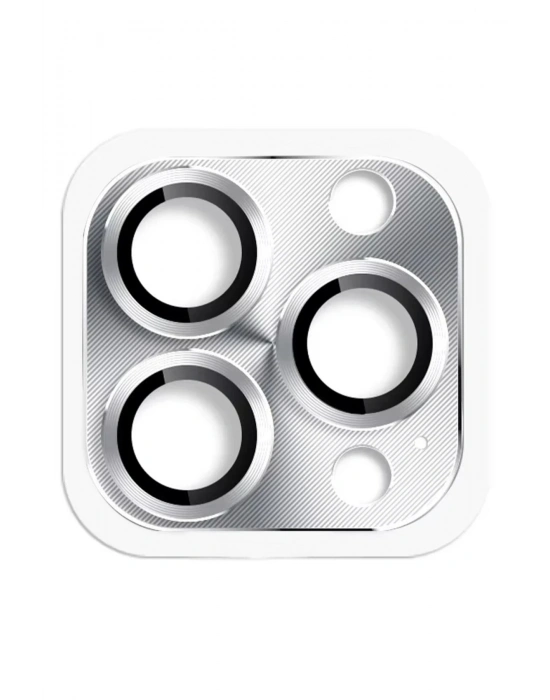 Newface iPhone 16 Pro Max Pers Alüminyum Kamera Lens - Gümüş