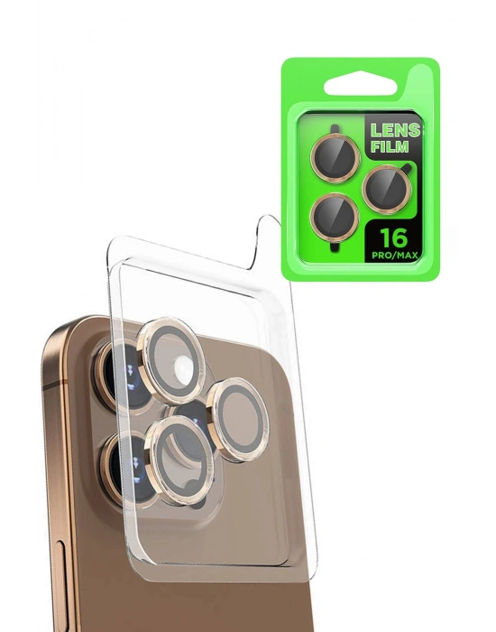 Newface iPhone 16 Pro Max Raze Metal Kamera Lens - Desert