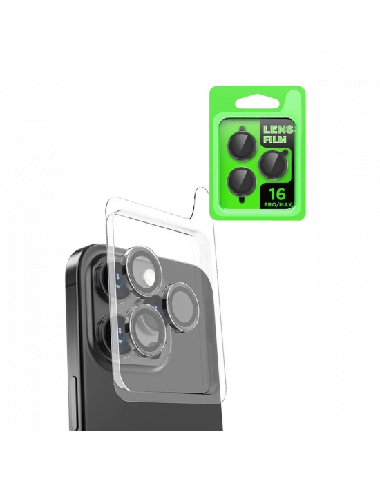 Newface iPhone 16 Pro Raze Metal Kamera Lens - Siyah