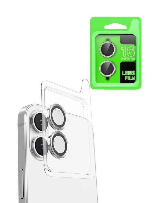 Newface iPhone 16 Raze Metal Kamera Lens - Beyaz