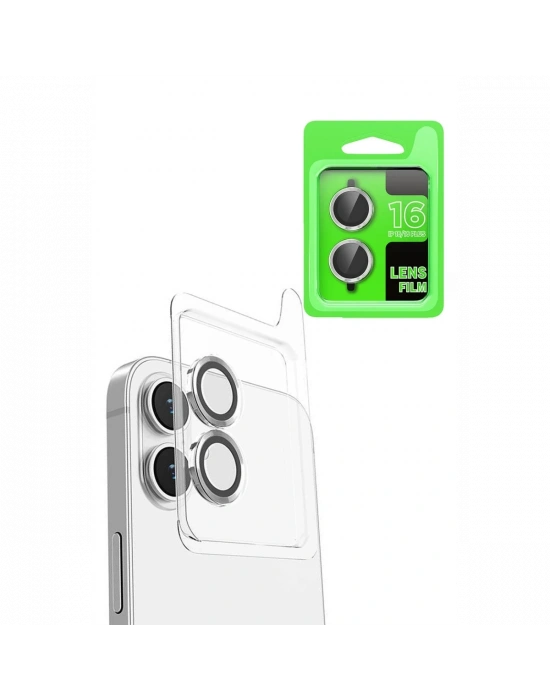 Newface iPhone 16 Raze Metal Kamera Lens - Beyaz