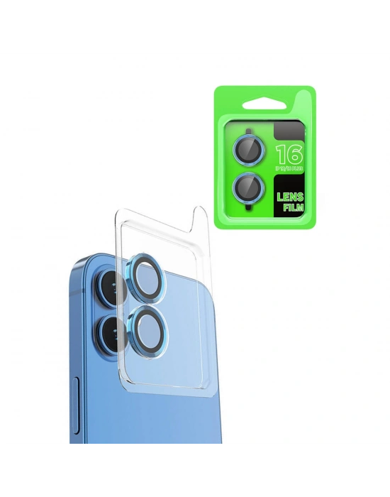 Newface iPhone 16 Raze Metal Kamera Lens - Lacivert