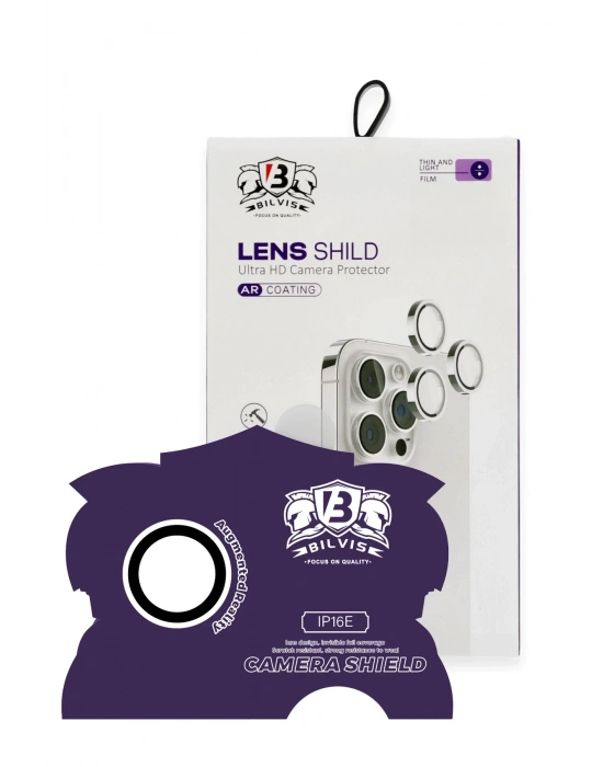 Newface iPhone 16E Bilvis Titan Kamera Lens - Beyaz