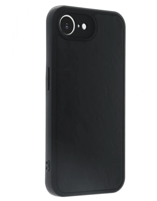 Newface iPhone 16E Kılıf Aras Deri Kapak - Siyah