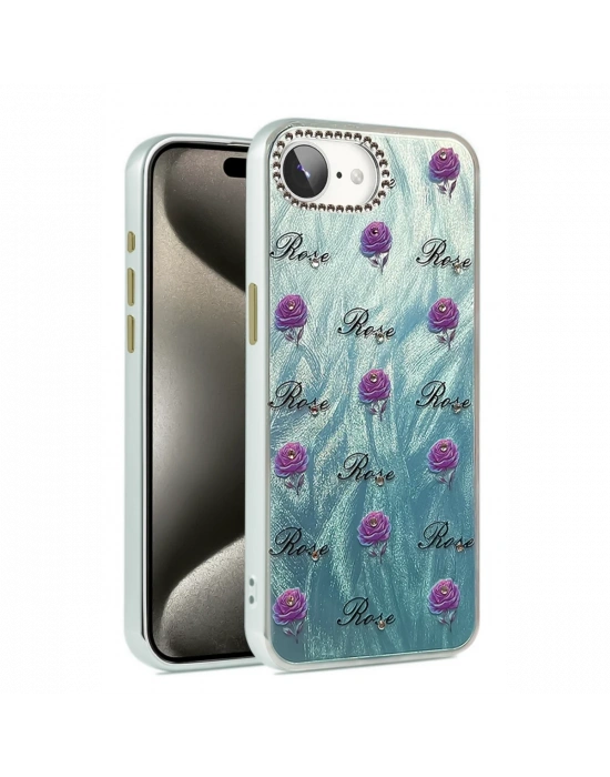 Newface iPhone 16E Kılıf Blade Aynalı Desenli Kapak - Desen 9