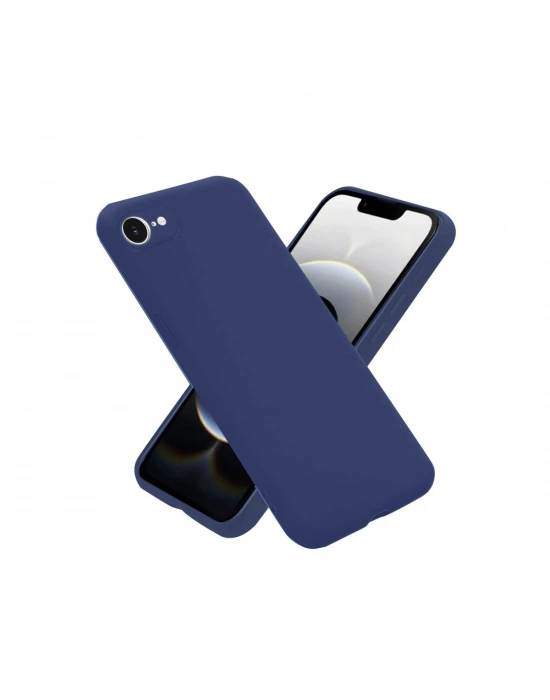 Newface iPhone 16E Kılıf First Silikon - Lacivert