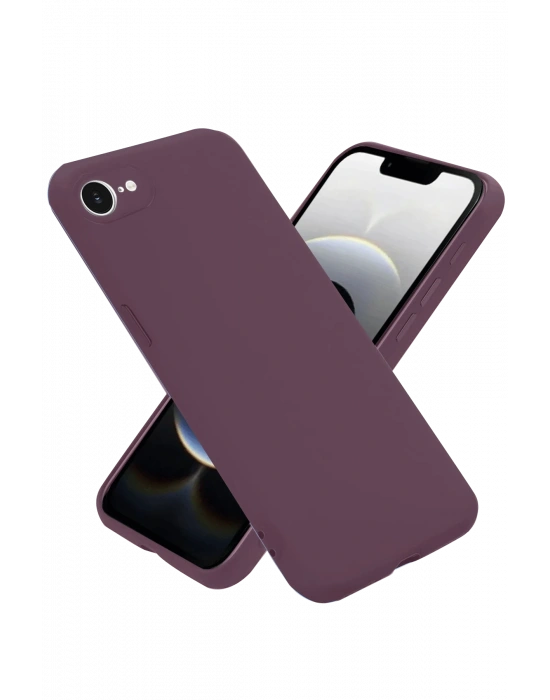 Newface iPhone 16E Kılıf First Silikon - Mürdüm