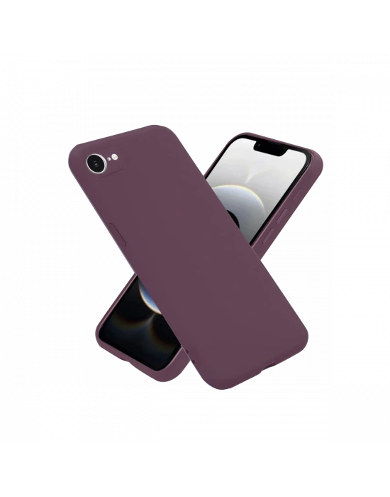 Newface iPhone 16E Kılıf First Silikon - Mürdüm