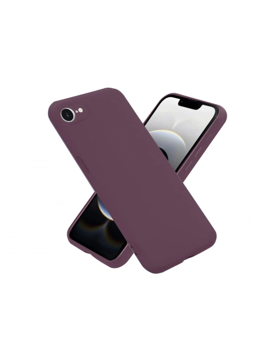 Newface iPhone 16E Kılıf First Silikon - Mürdüm