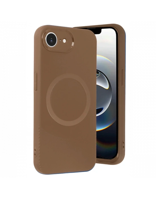 Newface iPhone 16E Kılıf Maya Karbon Kapak - Kahverengi