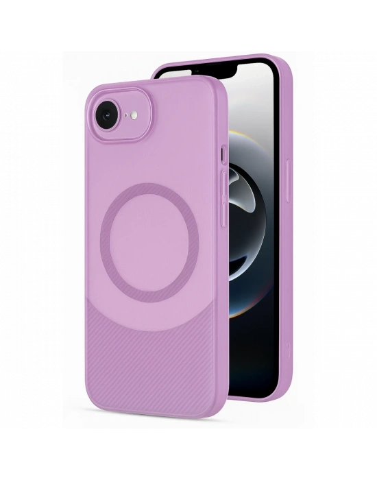 Newface iPhone 16E Kılıf Maya Karbon Kapak - Mürdüm