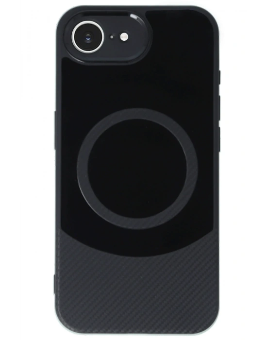 Newface iPhone 16E Kılıf Maya Karbon Kapak - Siyah