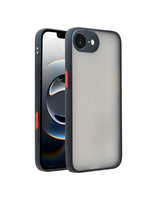 Newface iPhone 16E Kılıf Montreal Silikon Kapak - Siyah