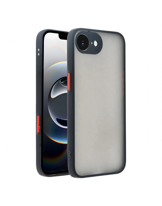 Newface iPhone 16E Kılıf Montreal Silikon Kapak - Siyah