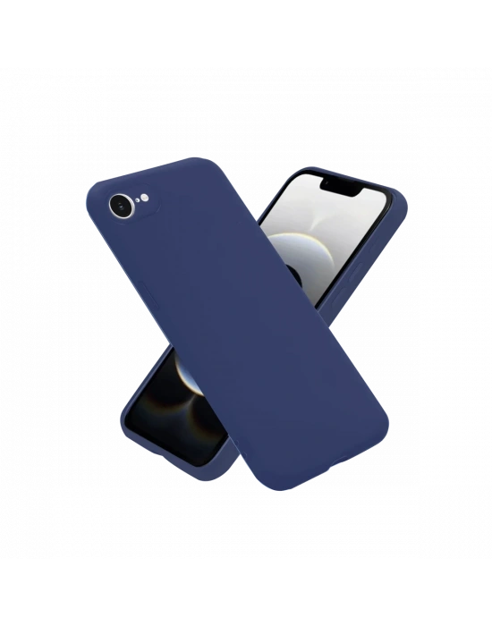 Newface iPhone 16E Kılıf Nano içi Kadife Silikon - Lacivert