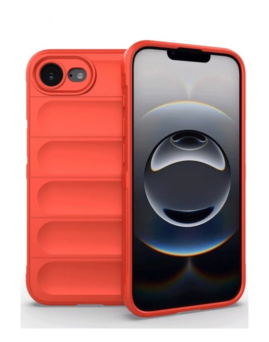 Newface iPhone 16E Kılıf Optimum Silikon - Kırmızı