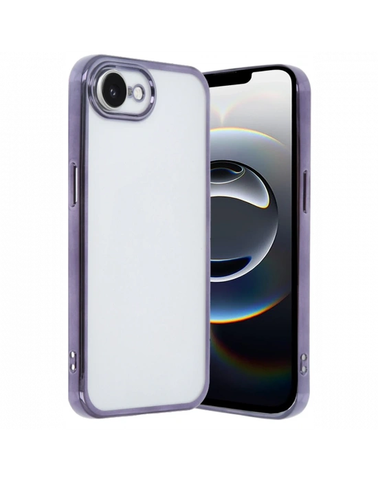 Newface iPhone 16E Kılıf Razer Lensli Silikon - Mor