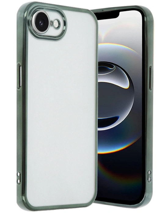 Newface iPhone 16E Kılıf Razer Lensli Silikon - Yeşil