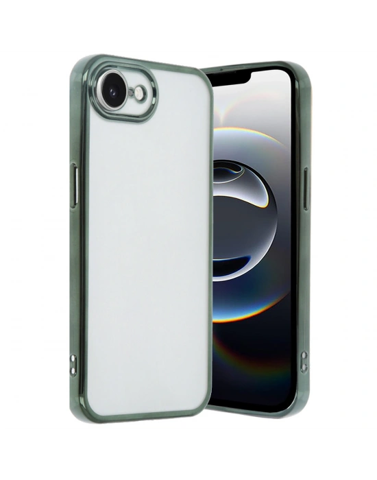 Newface iPhone 16E Kılıf Razer Lensli Silikon - Yeşil