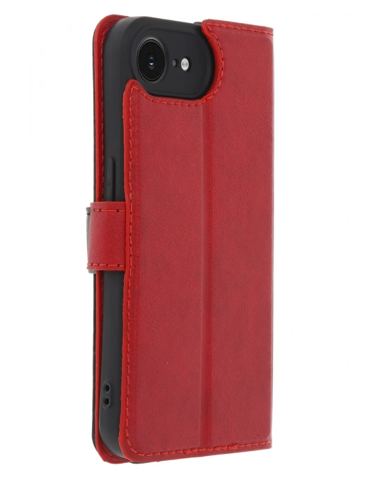 Newface iPhone 16E Kılıf Trend S Plus Kapaklı Kılıf - Kırmızı