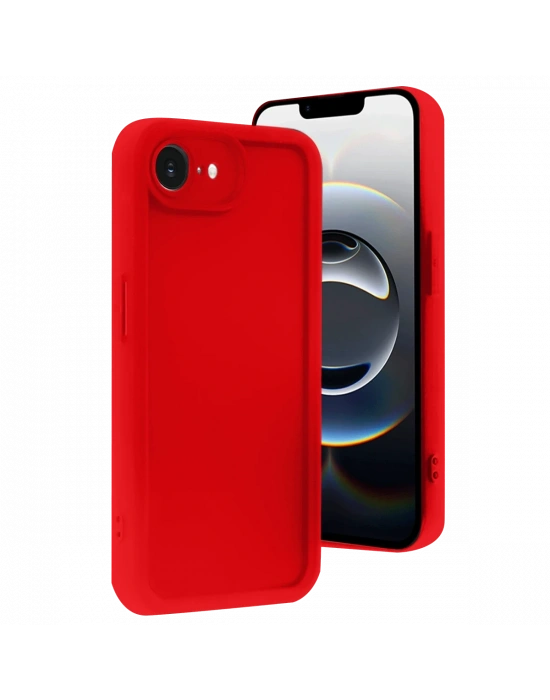 Newface iPhone 16E Kılıf Viera Silikon - Kırmızı