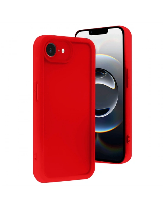 Newface iPhone 16E Kılıf Viera Silikon - Kırmızı