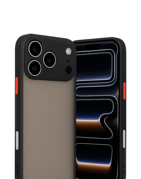 Newface iPhone 17 Pro Kılıf Montreal Silikon Kapak - Siyah