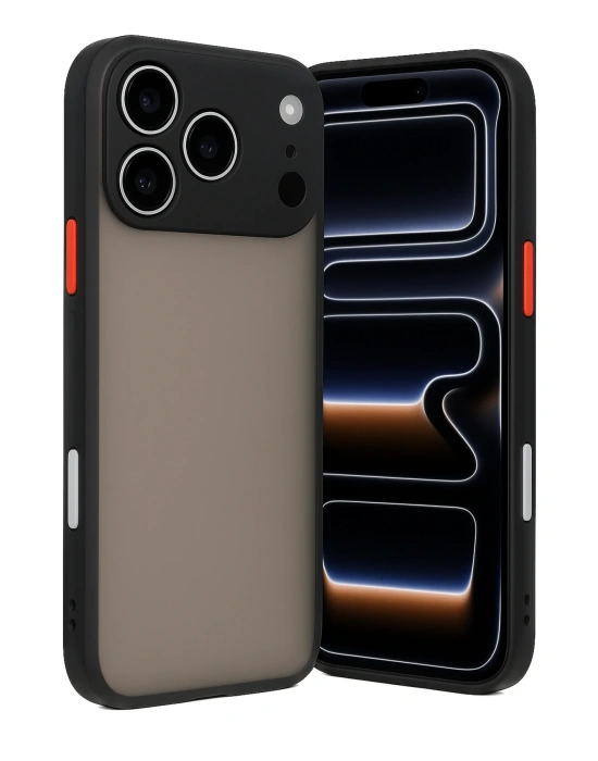 Newface iPhone 17 Pro Max Kılıf Montreal Silikon Kapak - Siyah