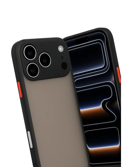 Newface iPhone 17 Pro Max Kılıf Montreal Silikon Kapak - Siyah