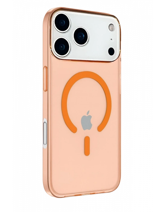 Newface iPhone 17 Pro Max Kılıf Pc Real Magsafe Kapak - Turuncu