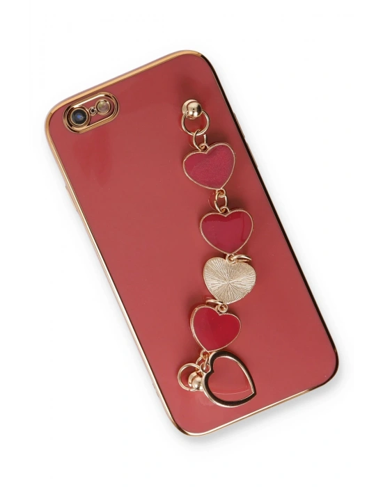 Newface iPhone 6 Kılıf Esila Silikon - Kırmızı