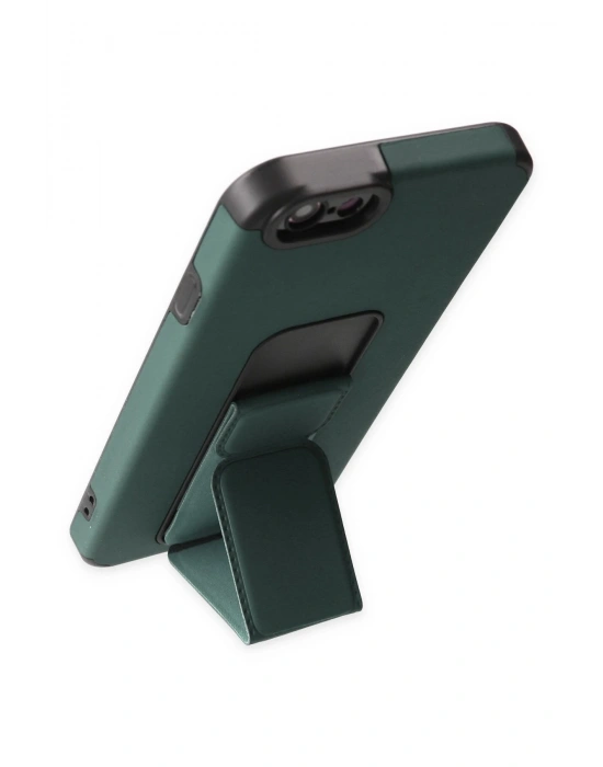 Newface iPhone 6 Kılıf Mega Standlı Silikon - Yeşil