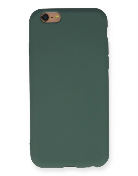 Newface iPhone 6 Kılıf Nano içi Kadife Silikon - Koyu Yeşil