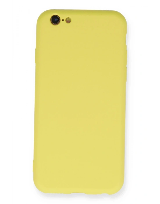 Newface iPhone 6 Kılıf Nano içi Kadife Silikon - Sarı