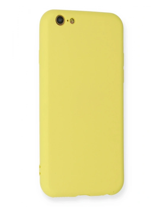 Newface iPhone 6 Kılıf Nano içi Kadife Silikon - Sarı